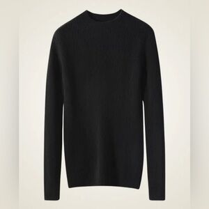 NEW with tag - 100% cashmere Black Ribbed Turtleneck Sweater